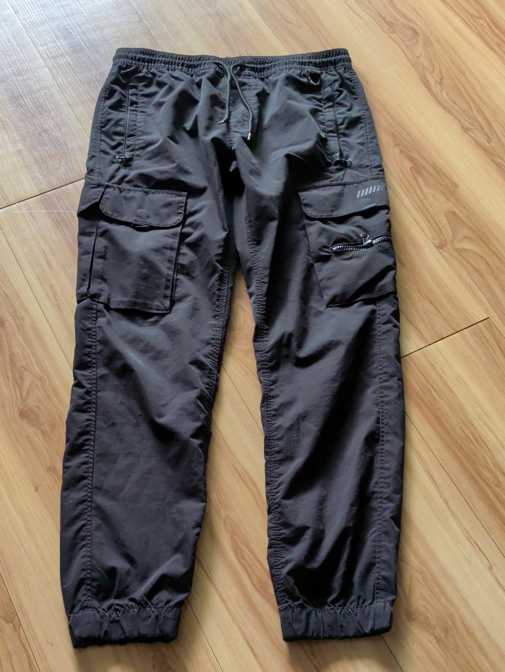 Men's Black Cargo Jogger Pants – Casual Utility Style